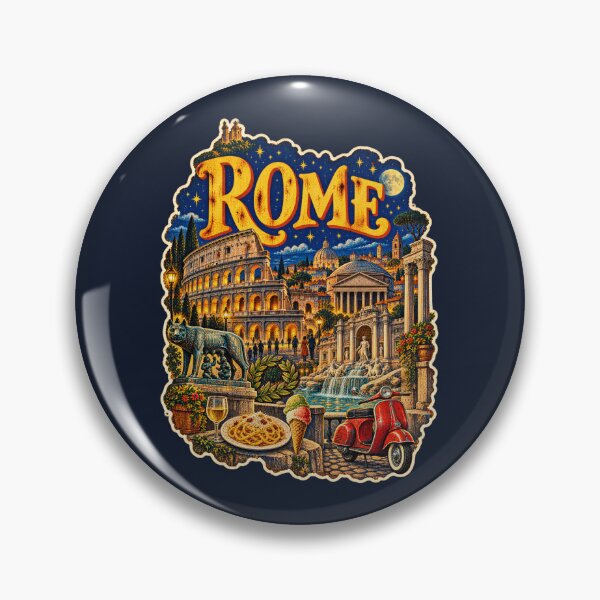 Item preview, Rome in Italy landmarks night sky designed and sold by ReachForArt.