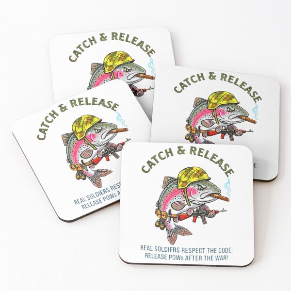 Item preview, Catch and Release Fishing POW Funny Military Trout designed and sold by Stefanrajzer.