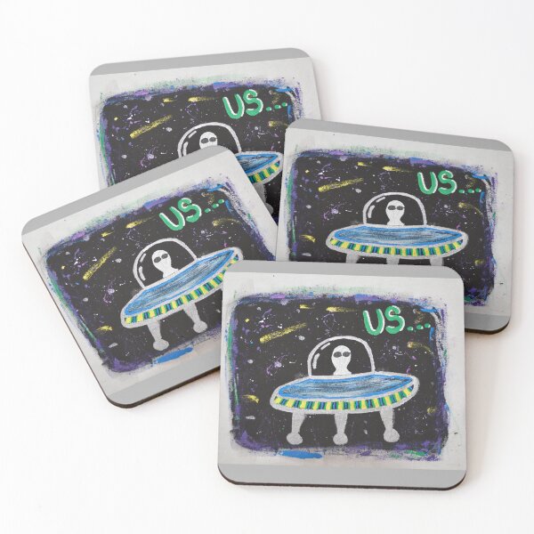 Item preview, US... – Whimsical UFO and Space Illustration designed and sold by Graffystyle.
