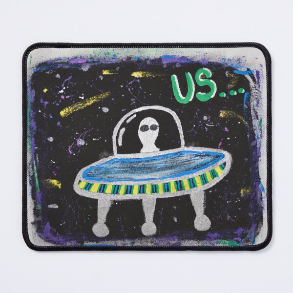 Item preview, US... – Whimsical UFO and Space Illustration designed and sold by Graffystyle.
