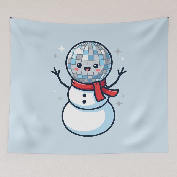Item preview, Disco Snowman with Mirrorball Head, Christmas Party designed and sold by Rariks.