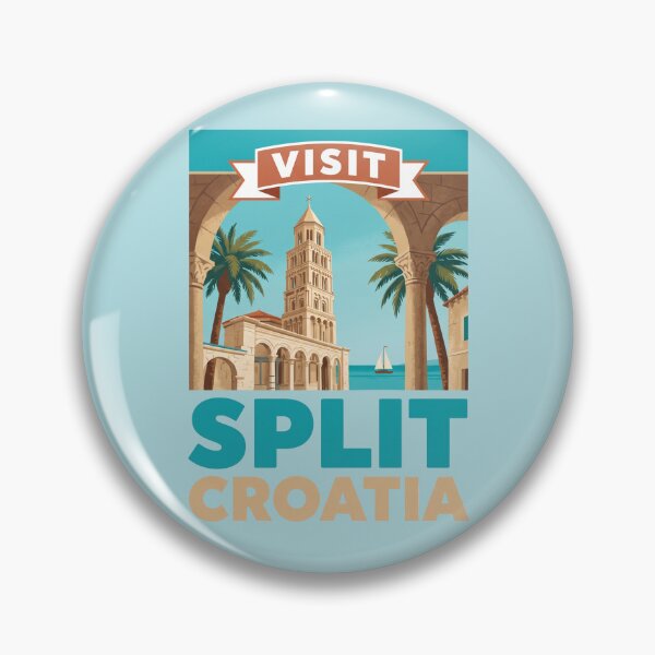 Item preview, Visit Split Croatia Bell Tower, Palms and Adriatic Sea designed and sold by AIG - Andrei Ilie Graphics.