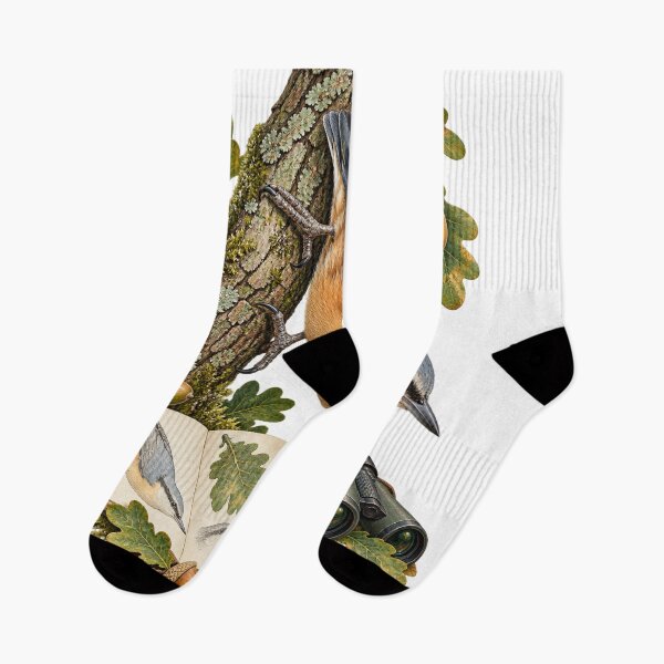 Item preview, Nuthatch Upside Down on a Branch designed and sold by Xnuery.