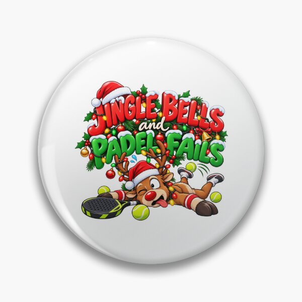 Item preview, Jingle Bells and Padel Fails Funny Padel Christmas  designed and sold by WeirdlyMild.