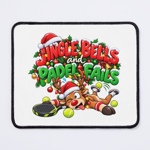 Item preview, Jingle Bells and Padel Fails Funny Padel Christmas  designed and sold by WeirdlyMild.