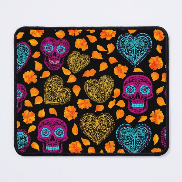 Item preview, Mexican Sugar Skull Dia De Los Muertos Pattern 01 designed and sold by The Design Asset Station.