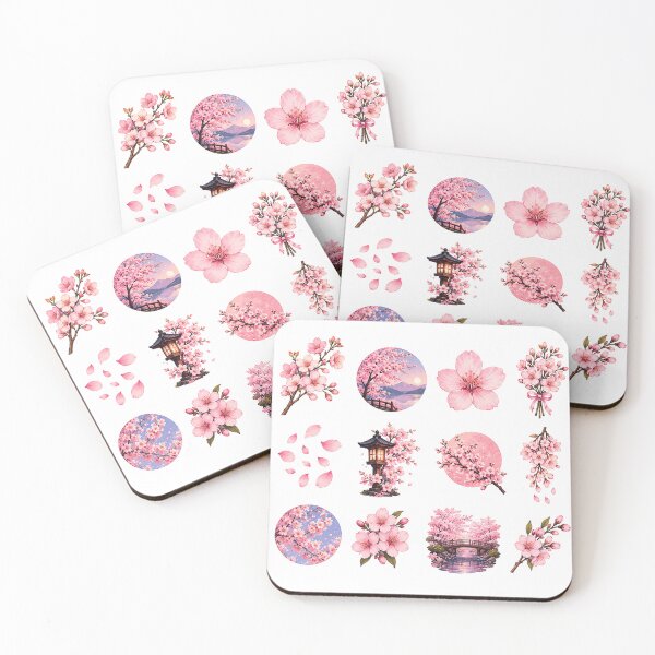 Item preview, Watercolor Cherry Blossom Illustrations designed and sold by Rehnair.
