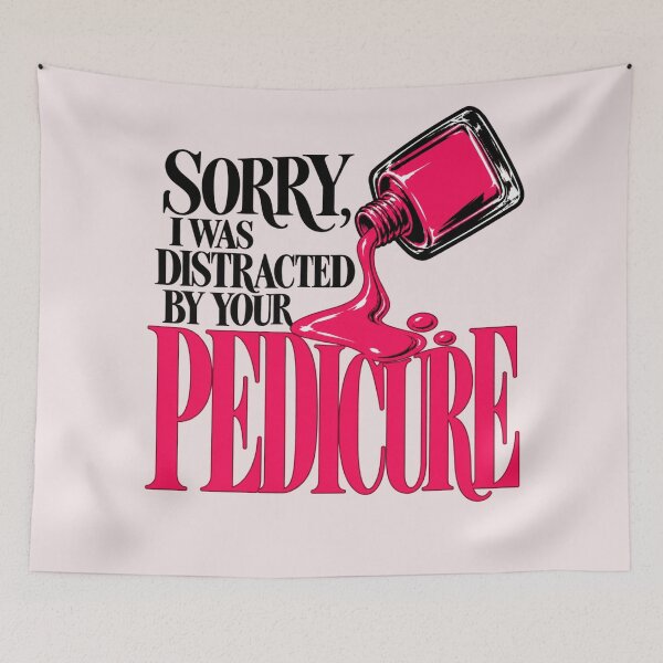 Item preview, Distracted by Your Pedicure – Funny Nail Polish Graphic designed and sold by Bernd Friese.