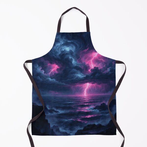 Item preview, Neon Lightning Over Dark Ocean designed and sold by JalwaWear.