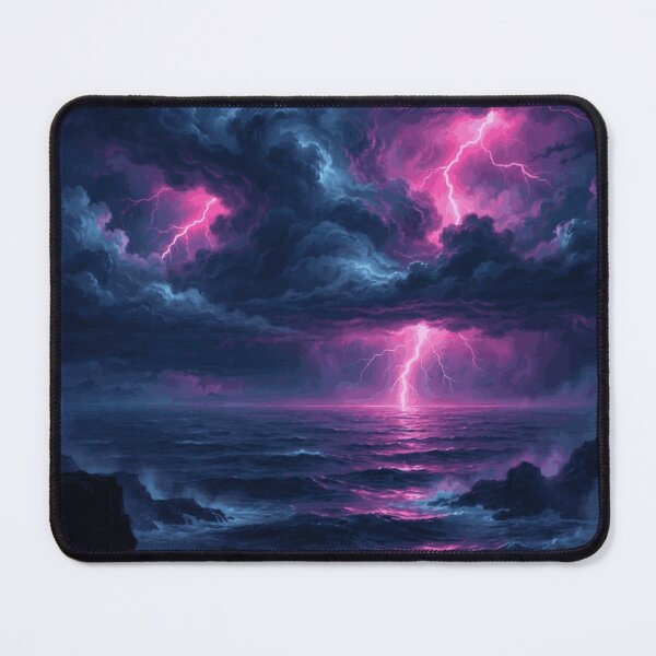 Item preview, Neon Lightning Over Dark Ocean designed and sold by JalwaWear.