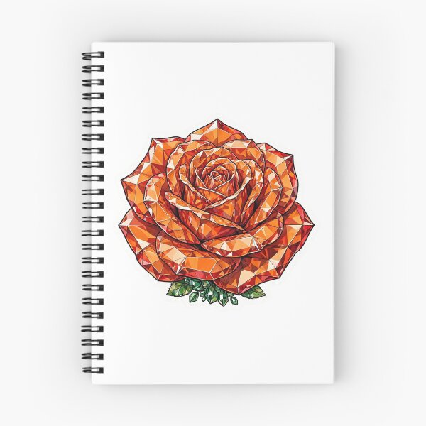 Item preview, Bicolor Orange Red Rose Crystal Sticker - Sunset Fire Rose Real Color designed and sold by Crystal Critters .