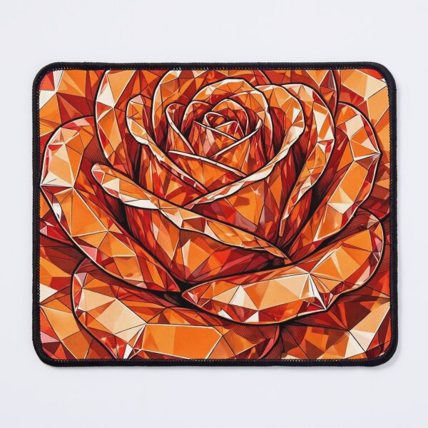 Item preview, Bicolor Orange Red Rose Crystal Sticker - Sunset Fire Rose Real Color designed and sold by Crystal Critters .
