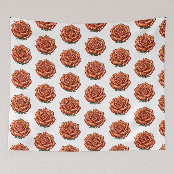 Item preview, Bicolor Orange Red Rose Crystal Sticker - Sunset Fire Rose Real Color designed and sold by Crystal Critters .