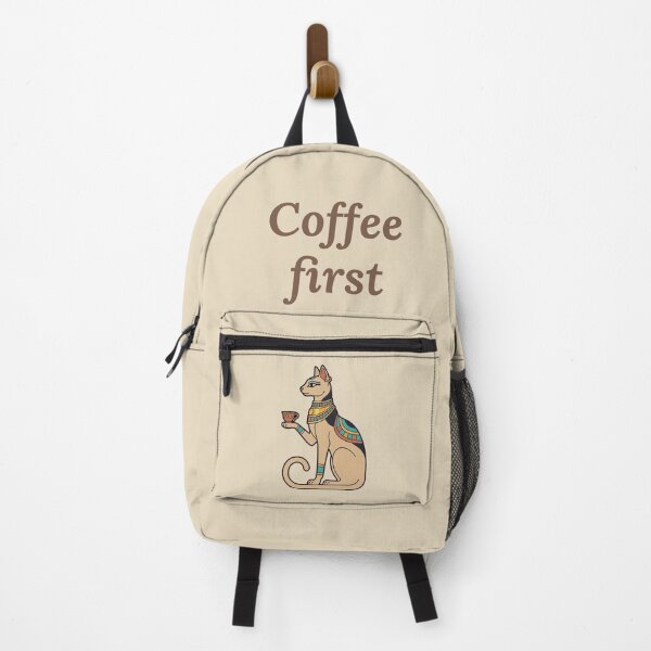 Item preview, Egyptian Cat with Coffee, Ancient Papyrus Art designed and sold by Rariks.