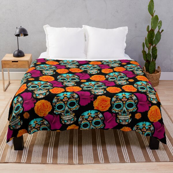 Item preview, Mexican Sugar Skull Dia De Los Muertos Pattern 03 designed and sold by The Design Asset Station.