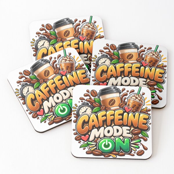 Item preview, Caffeine Mode ON – Funny Coffee Lover Retro Colorful Design designed and sold by HSE1.