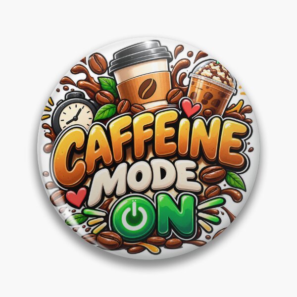 Item preview, Caffeine Mode ON – Funny Coffee Lover Retro Colorful Design designed and sold by HSE1.