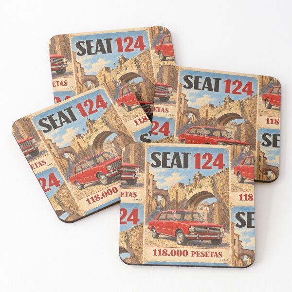 Item preview, Vintage poster of a classic car from 1968 in Cáceres designed and sold by The Drawing Office.