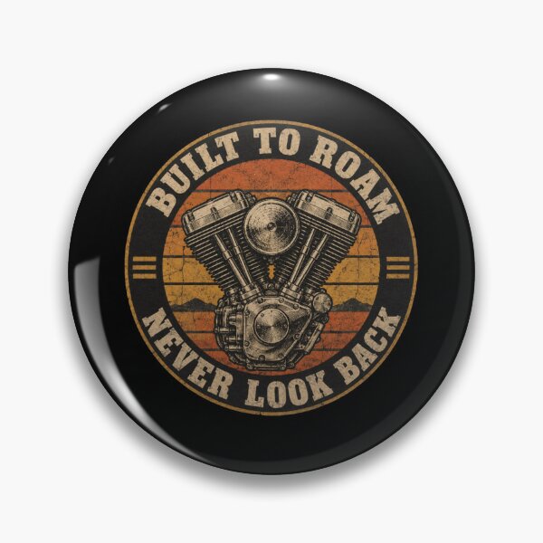Item preview, Vintage Biker Built To Roam Sunset | Retro Motorcycle Graphic designed and sold by DesignsDominus.