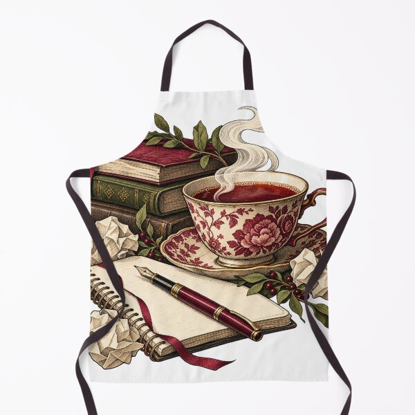 Item preview, Writer's Tea Cooling Beside Notes – Writer Humor Illustration designed and sold by Xnuery.