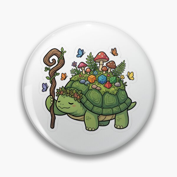 Item preview, Druid Turtle Garden Cozy Tabletop RPG Sticker designed and sold by THELOREAN.