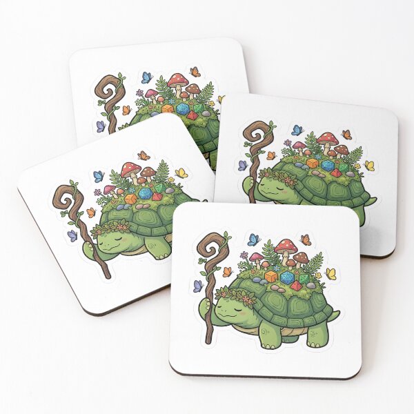 Item preview, Druid Turtle Garden Cozy Tabletop RPG Sticker designed and sold by THELOREAN.