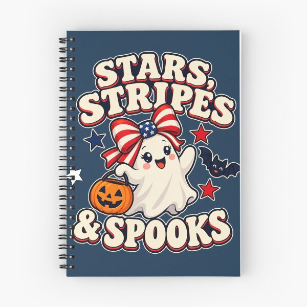Item preview, Stars Stripes and Spooks Patriotic Halloween Ghost designed and sold by HANG ON STUDIO .