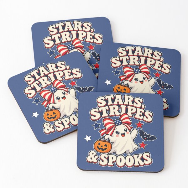 Item preview, Stars Stripes and Spooks Patriotic Halloween Ghost designed and sold by HANG ON STUDIO .