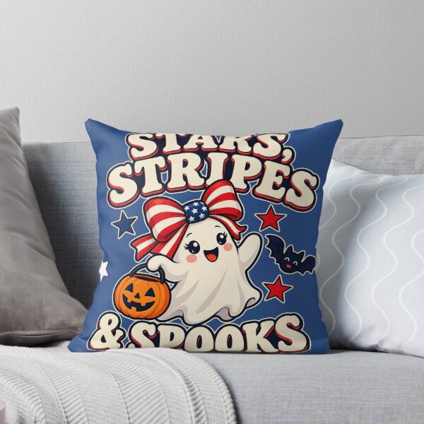 Item preview, Stars Stripes and Spooks Patriotic Halloween Ghost designed and sold by HANG ON STUDIO .