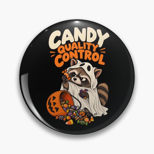 Item preview, Candy Quality Control - Funny Halloween Raccoon Ghost designed and sold by MOTIFOLK.