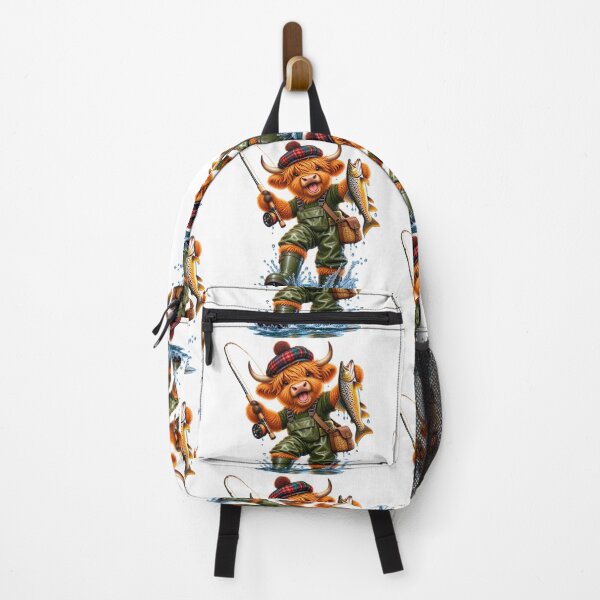 Item preview, Cute Highland Cow Fishing | Scottish Highland Coo Angler designed and sold by MaedK.