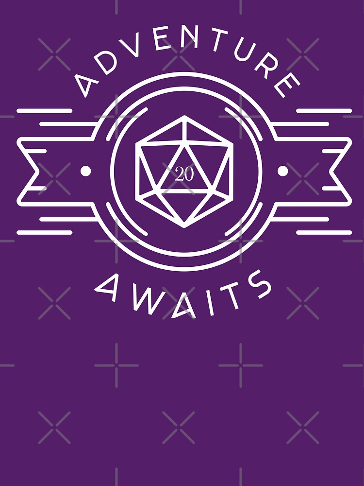 Discover Adventure Awaits Polyhedral T-Shirt