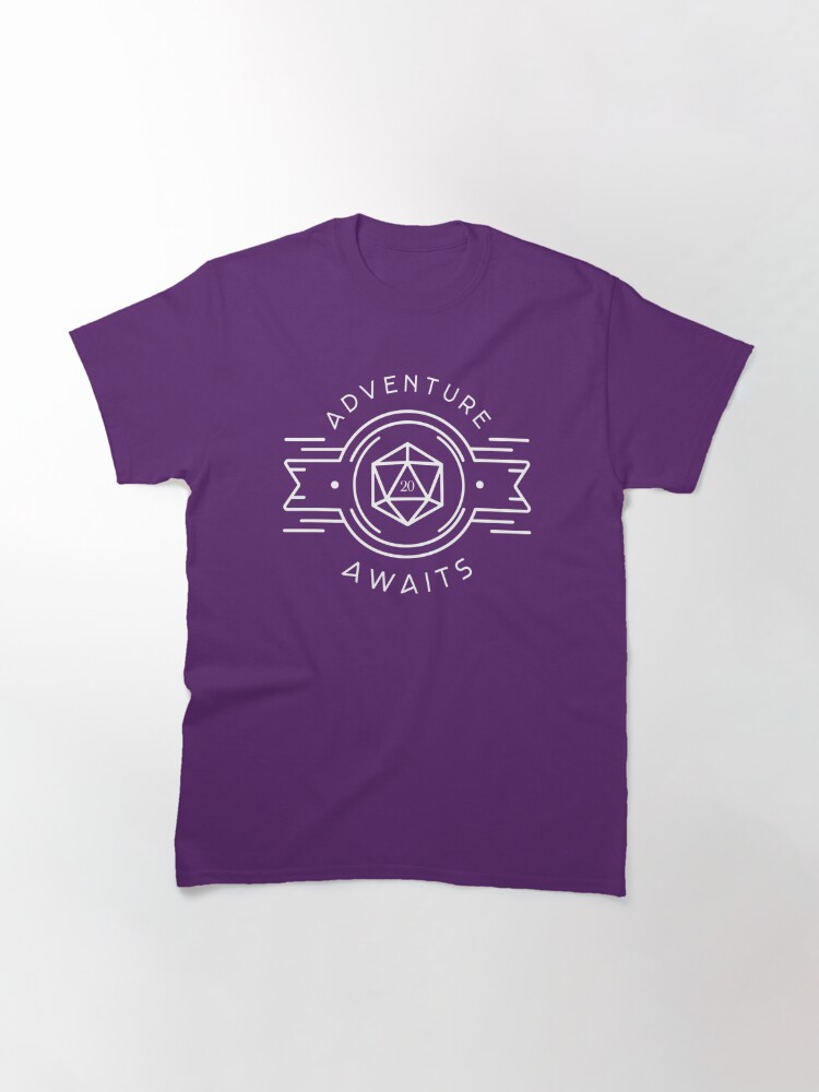 Discover Adventure Awaits Polyhedral T-Shirt