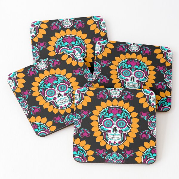 Item preview, Gothic Calavera Marigold Floral Seamless Pattern 10 designed and sold by The Design Asset Station.