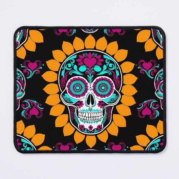 Item preview, Gothic Calavera Marigold Floral Seamless Pattern 10 designed and sold by The Design Asset Station.