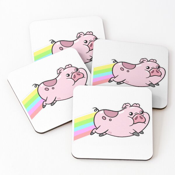 Item preview, Happy Rainbow Pig Flying Rainbow Pig designed and sold by BluebrushArt.