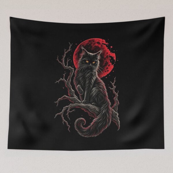 Item preview, Gothic Black Cat Aesthetic – Dark Witchy Art & Spooky Feline Vibes designed and sold by JeraiffsonCorner .
