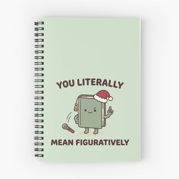 Item preview, You Literally Mean Figuratively – Witty Christmas Book for Readers and Writers designed and sold by Im-Ara.