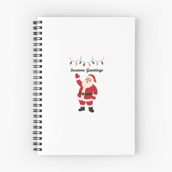 Item preview, Waving Santa Seasons Greetings Cute Christmas Lights Cartoon designed and sold by By The Moon.