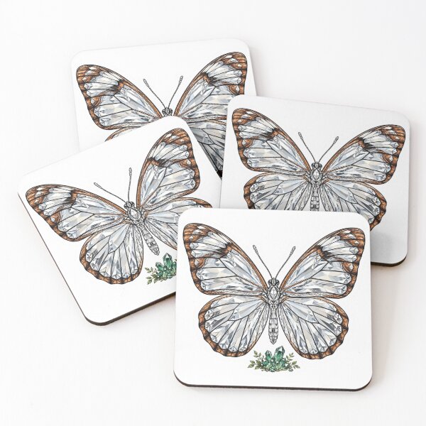Item preview, Glasswing Butterfly Crystal Sticker - Transparent Greta Oto Real Color designed and sold by Crystal Critters .