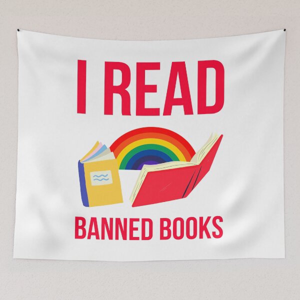 Item preview, I read banned books  designed and sold by Rachel the Artist .
