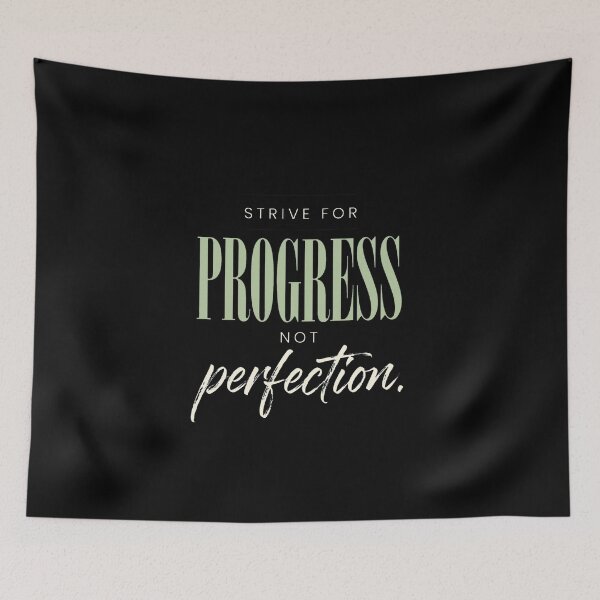 Item preview, Strive For Progress Not Perfection - Minimalist Boho Quote designed and sold by Vibe-Vary.