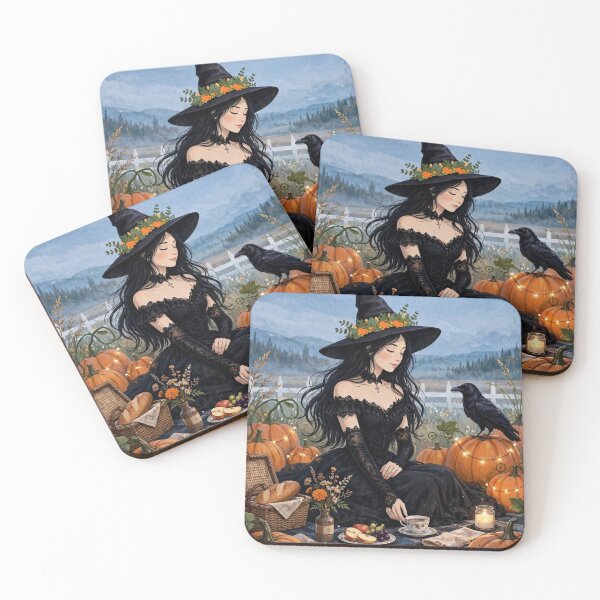 Item preview, The Witch’s Midnight Picnic Under the Stars. designed and sold by DibujandoPorfa.
