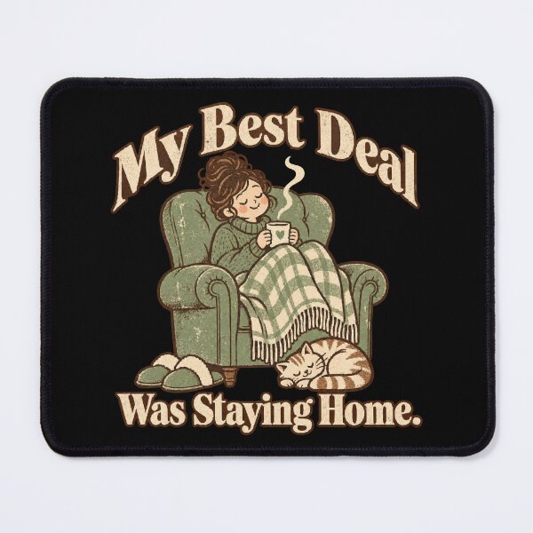 Item preview, Staying Home Beats the Crowds Cozy Anti Black Friday Homebody Humor designed and sold by ThreadQuirk.
