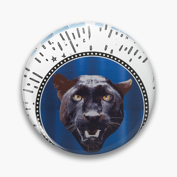 Item preview, Feel Free Black Panther Since 1997 Wild Heart Varsity Blue Badge T-Shirt designed and sold by Atique Creations.