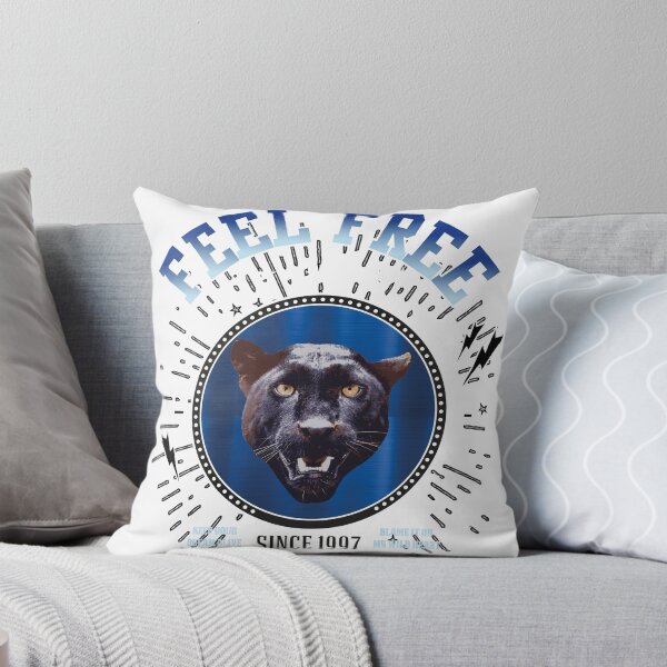 Item preview, Feel Free Black Panther Since 1997 Wild Heart Varsity Blue Badge T-Shirt designed and sold by Atique Creations.