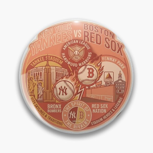 Item preview, Peachy Vintage Yankees vs Red Sox Rivalry Sticker designed and sold by Y&M.
