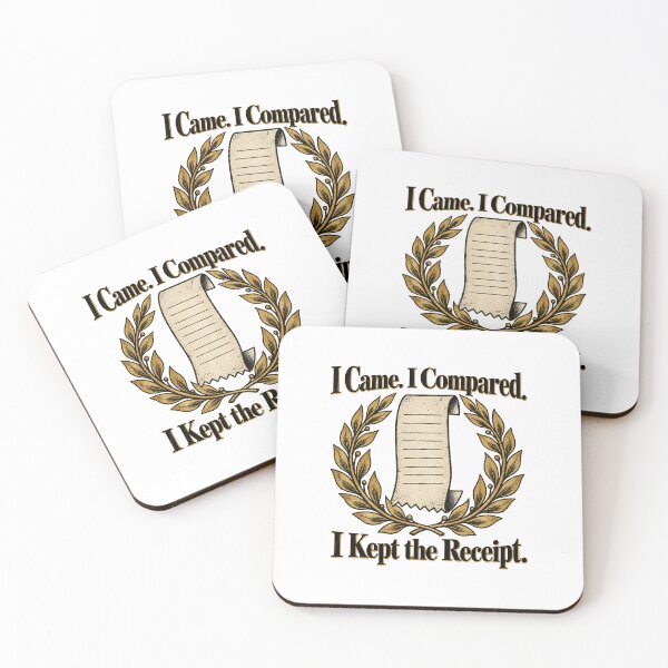 Item preview, I Came I Compared I Kept the Receipt Black Friday Shopping Humor designed and sold by ThreadQuirk.