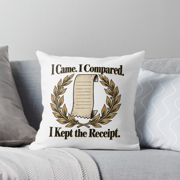 Item preview, I Came I Compared I Kept the Receipt Black Friday Shopping Humor designed and sold by ThreadQuirk.
