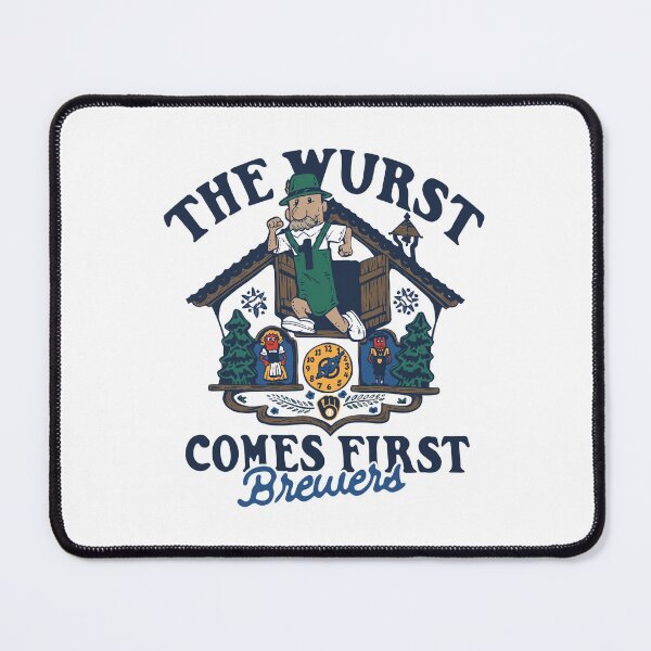 Item preview, Homage Milwaukee Brewers Gold The Wurst Comes First Short Sleeve Fashion designed and sold by cozygamerstore.